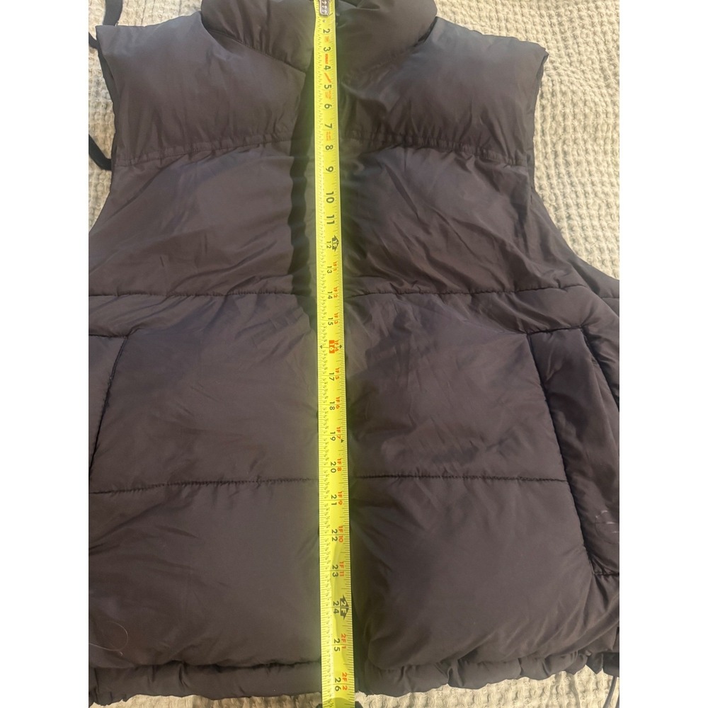 Zara Black Puffer oversized Vest Full Zip Quilted Sleeveless Jacket. Size XL - Picture 10 of 10